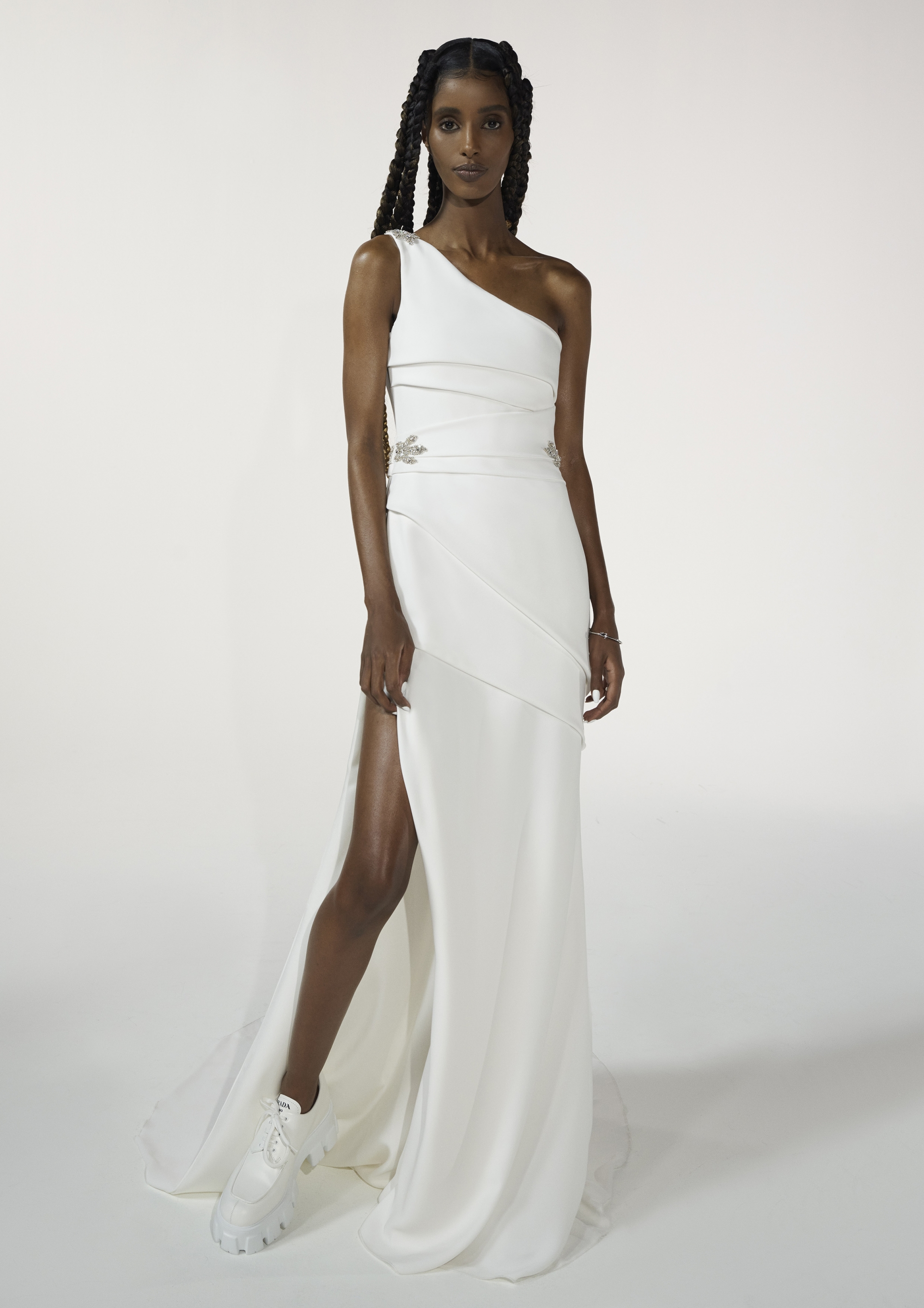 Vera wang store one shoulder dress