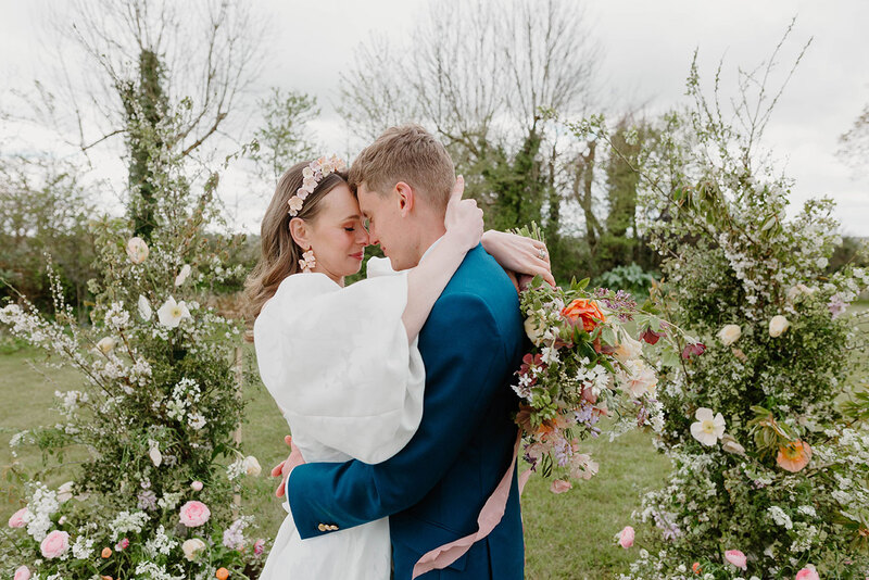 Natural wedding styling, Devon