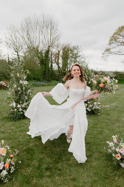 Natural wedding styling, Devon