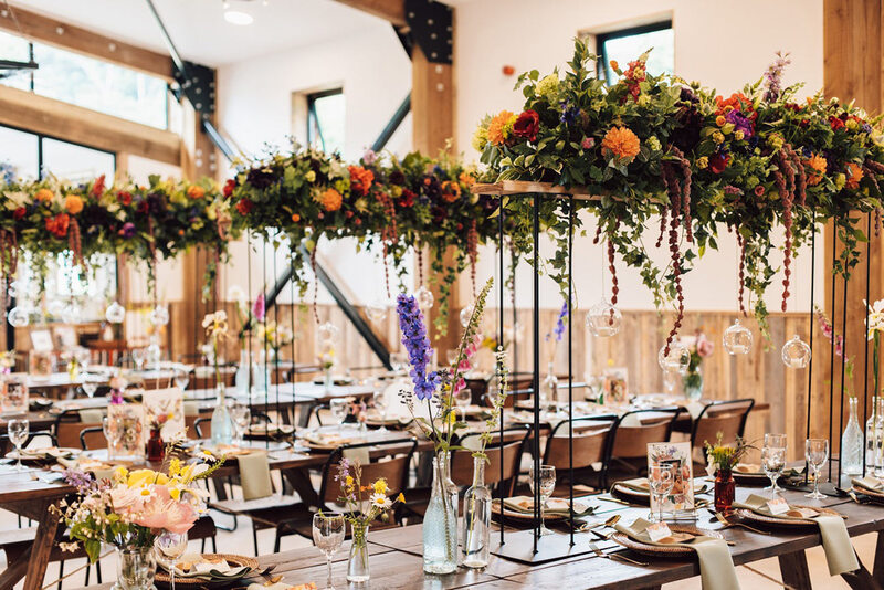 Valleyside Barn - small_WeddingVenuesDevonValleysideBarnMM_Bright-banquet-at-Valleyside-Barn_Gina-Bentley-Photography.jpg