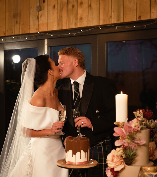 Stennack Farm Wedding Bride And Groom
