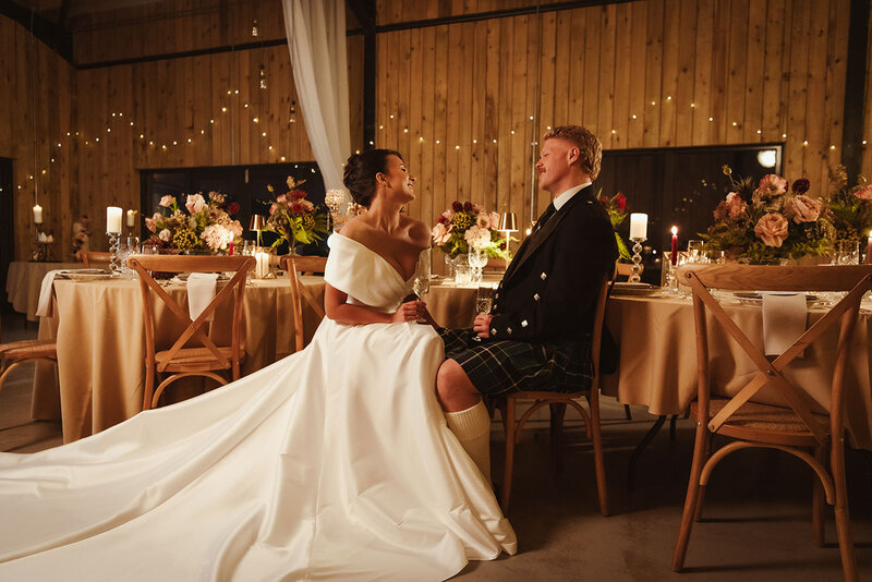 Stennack Farm Wedding bride and groom