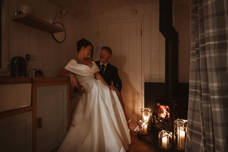 Stennack Farm Wedding bride and groom