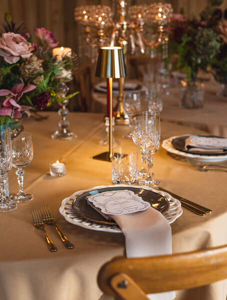 Stennack Farm Wedding Place settings