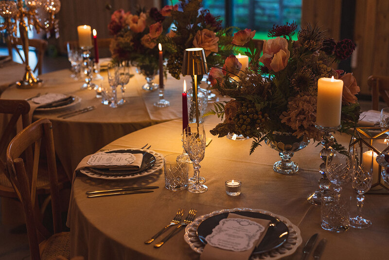 Stennack Farm Wedding table setting