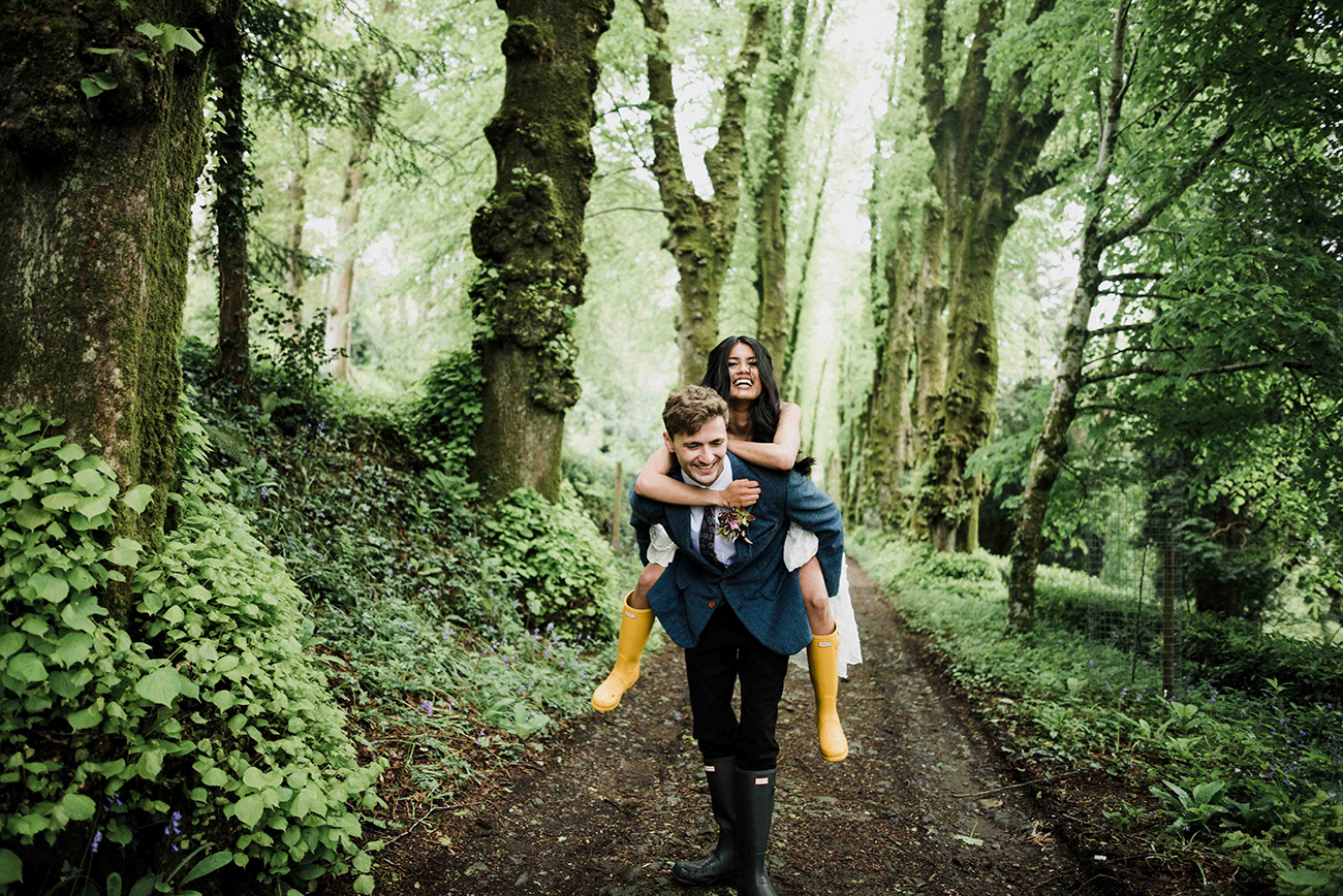 Sustainable Wedding Shoot Pentillie Castle Devon Bride Groom5