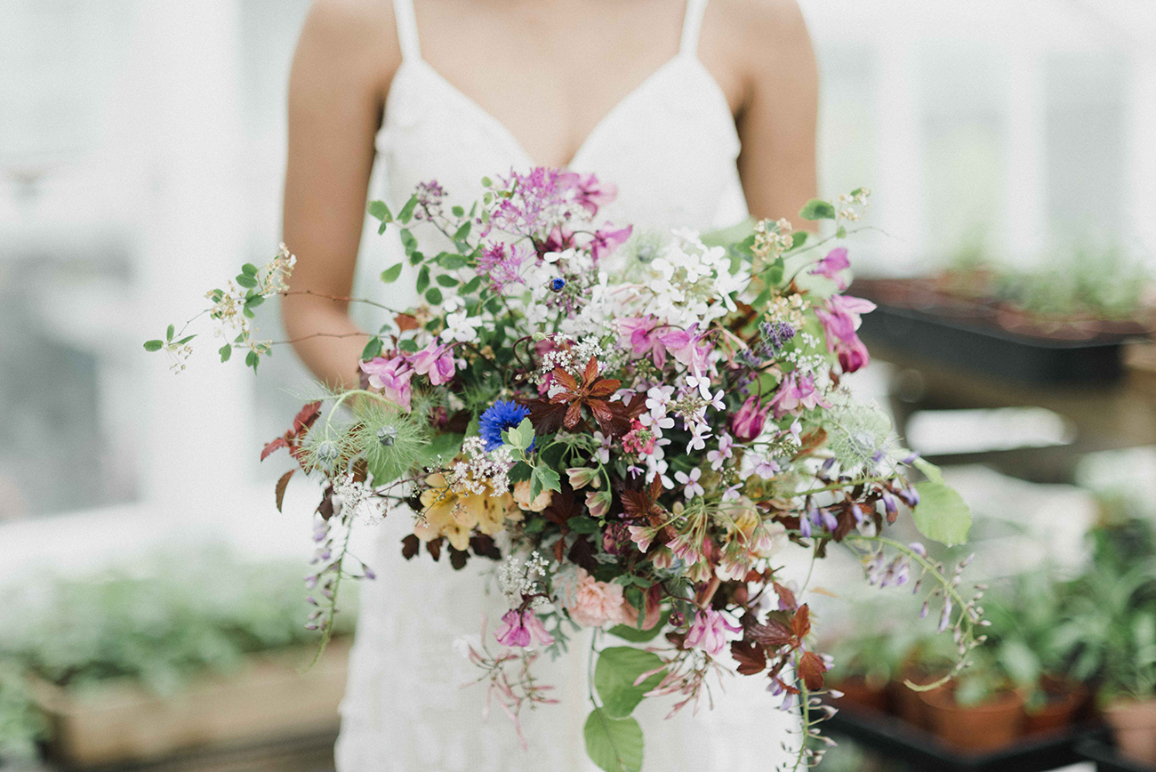 Sustainable Wedding Shoot Pentillie Castle Devon Flowers