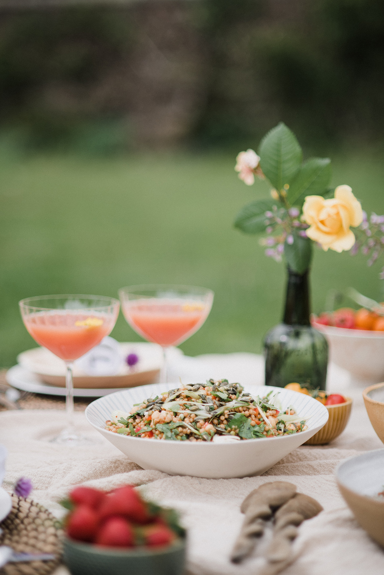 Sustainable Wedding Shoot Pentillie Castle Devon Food